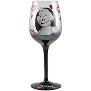 Marilyn Monroe Jewels and Kisses Wine Glass
